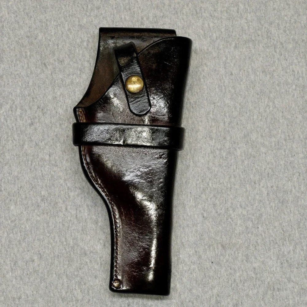Vtg Sport King 4.5 Leather Holster Barbs Sporting Goods Oregon Snap‎ Front